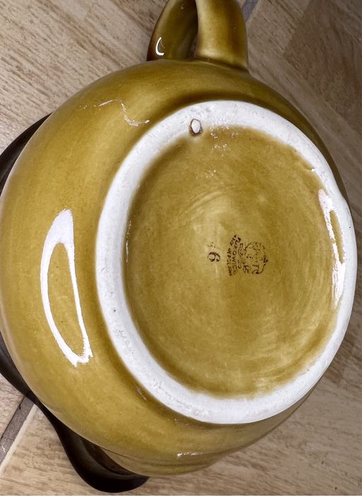 Sosjerka Tułowice jasny brąz ciemny brąz porcelit PRL B8022