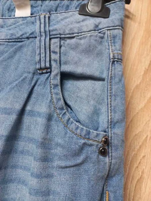 Spodnie obniżony krok hafty cienki jeans r. XS-S