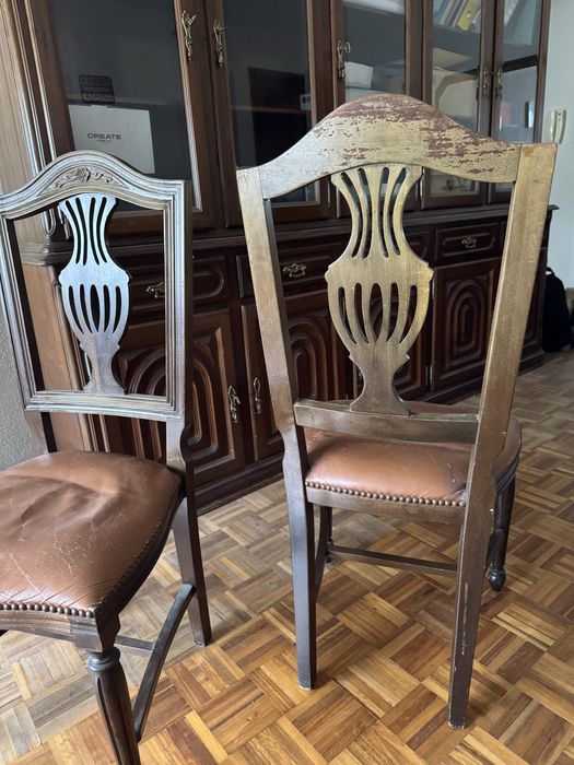 Cadeiras de madeira vintage