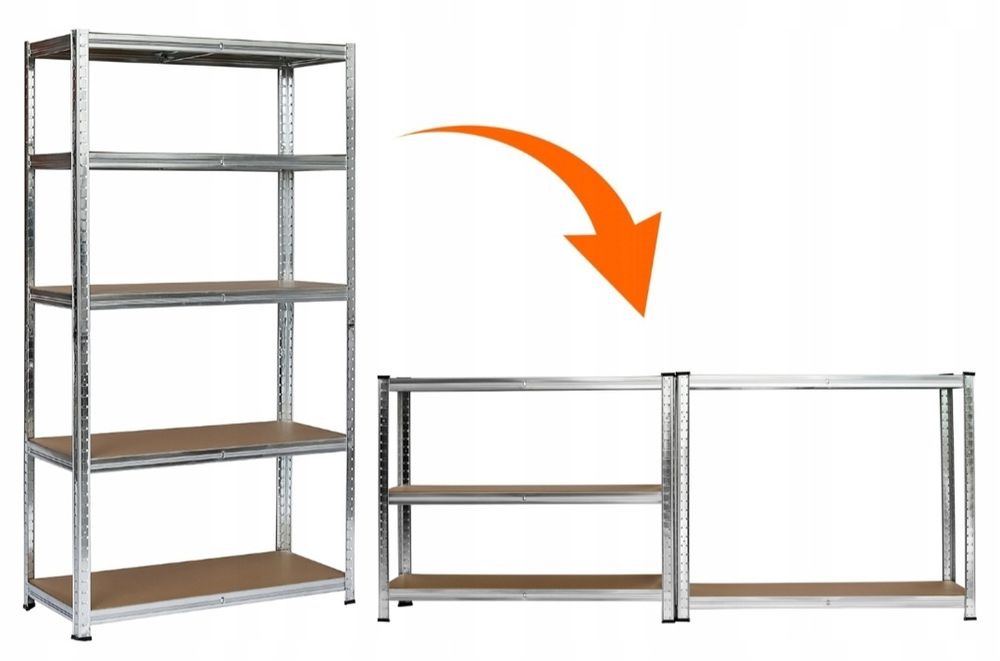 Regał metalowy garaż piwnica 180x90x40