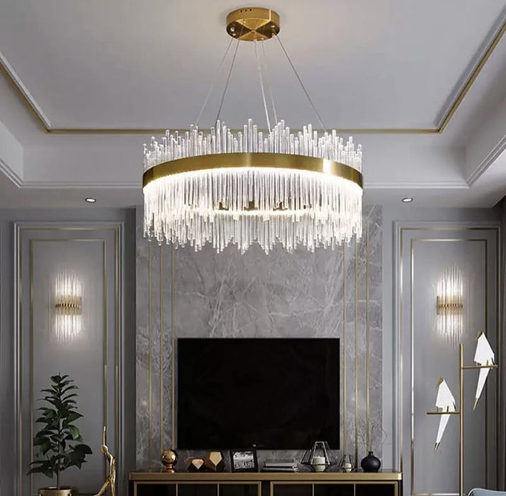 Led люстра,пвдвісна стильна люстра