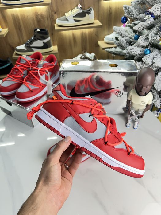 Кросівки Nike Dunk Low x OFF-WHITE University Red
