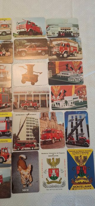 bombeiros voluntários colecção calendários vintage
