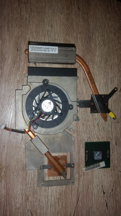 Chłodzenie z radiatorem i procesor do laptopa