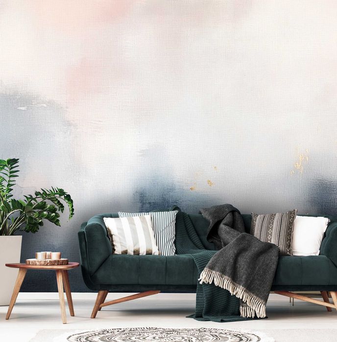 Fototapeta Jak Malowana Obraz Róż Granat Złoto Płótno Sztuka 3D + KLEJ