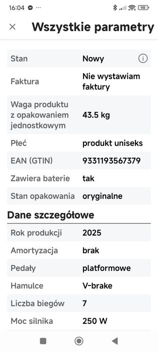 Rower Trójkołowiec Elektryczny 24*1.95'' GOGOBEST GF100 500W