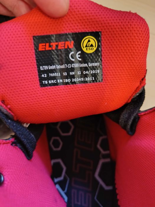 Buty robocze Elten Grant Red Mid ESD S3 SRC r. 42 27,5 cm nowe