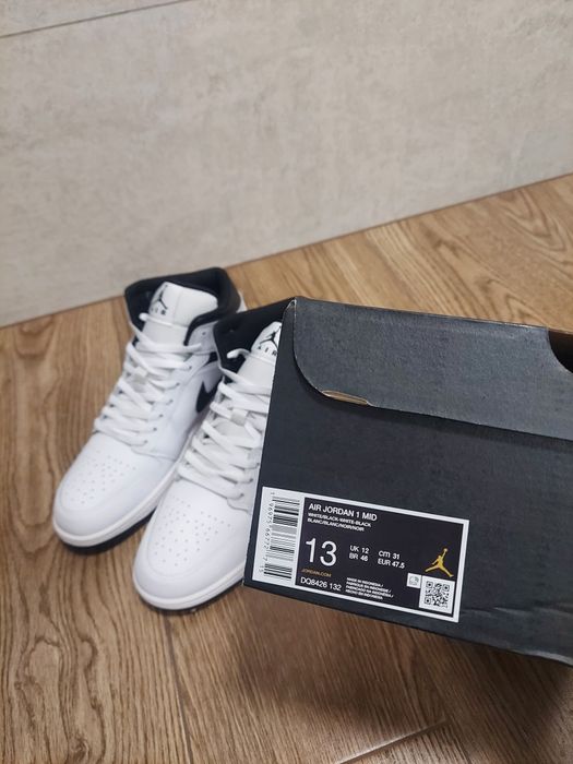 Buty Nike Air Jordan I Mid białe r. 47.5