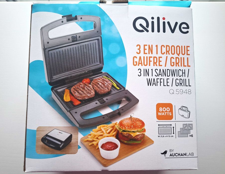 Opiekacz/toster/grill 3w1 Qilive