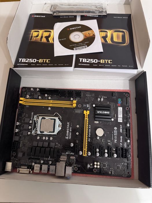 Biostar TB250-BTC Pro — Płyta Główna + Intel Pentium g5420 3.8ghz