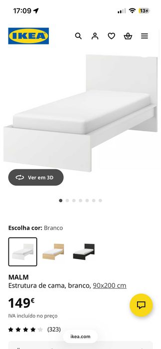 Cama solteiro IKEA -  90/200 cm
