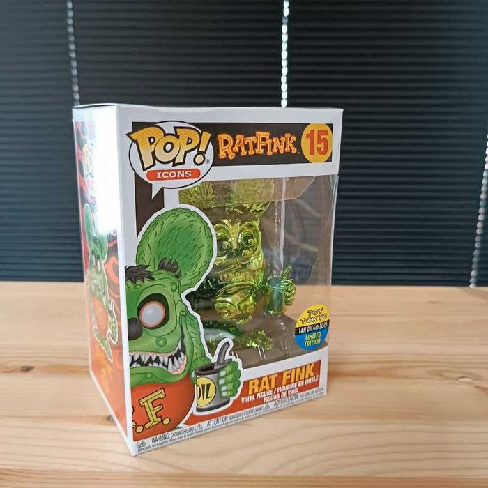 Funko Pop Rat Fink Green Chrome Toy Tokyo Exclusive