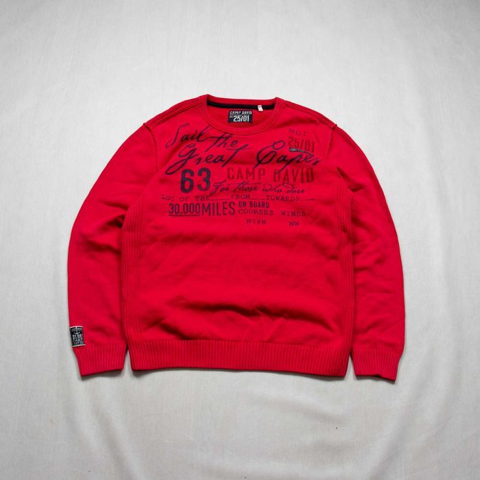 Camp David sweter z nadrukami XL
