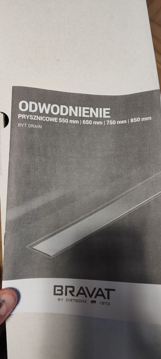 Odpływ liniowy prysznicowy Bravat 55cm nowy