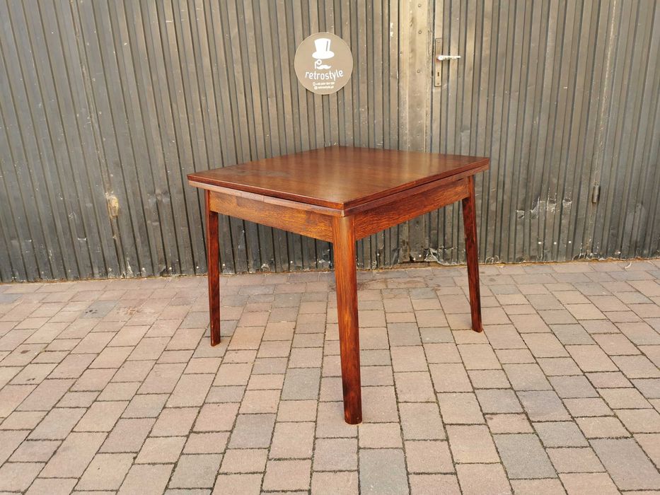Stół dębowy rozkładany INTEREIR Praha,  Czechosłowacja '60 Design, PRL
