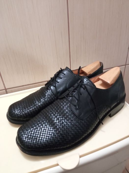 buty męskie 45 Salamander czarneunisex wizytowe skóra leather lieder o