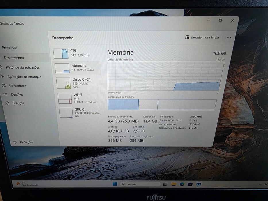 Portátil Fujitsu E459 - Intel i5 - 16GB RAM