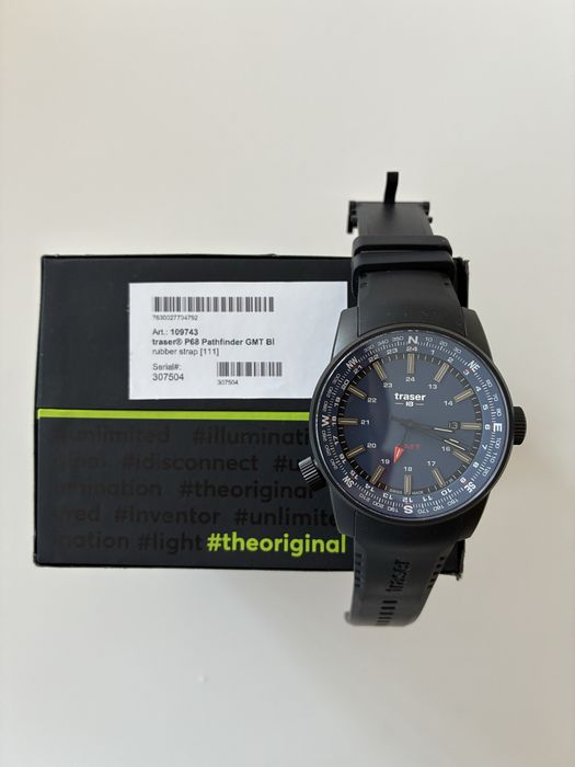 Zegarek Traser P68 Pathfinder GMT, jak nowy, gwarancja