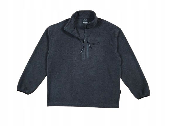 JACK WOLFSKIN Polar Męska Half Zip Szary Logowany r. XXL
