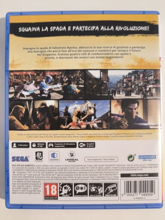 Ps5 Like a Dragon Ishin możliwa zamiana