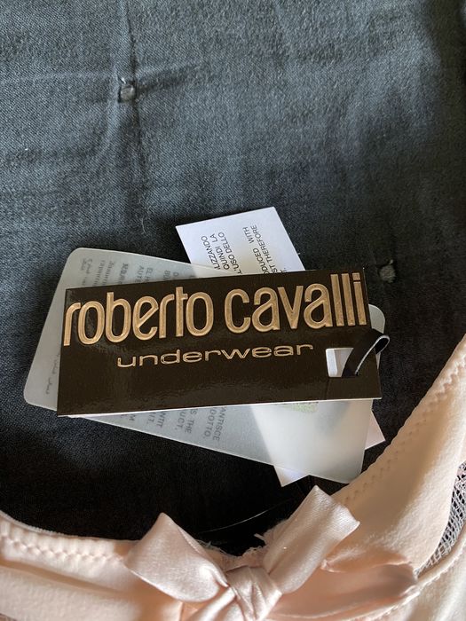 Roberto Cavalli różowy pudrowy top bielizna
