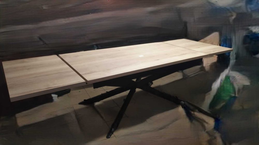 Stół rozkładany, owalny, pająk, krzyżak, metal,loft 180 do 290 /100/76