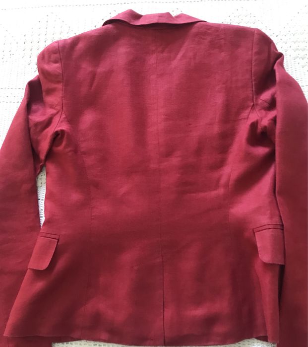 Fato casaco e calça, em linho para senhora/jovem