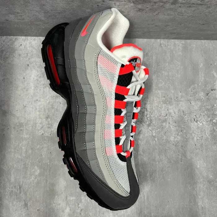 Nike air max 95 сіро-червоні найк аір макс 95 красовки Nike air max