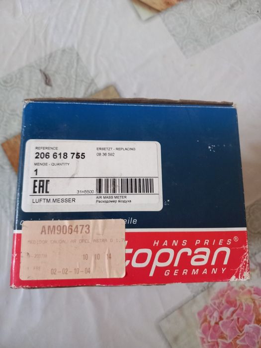 Medidor caudal ar opel g.1700