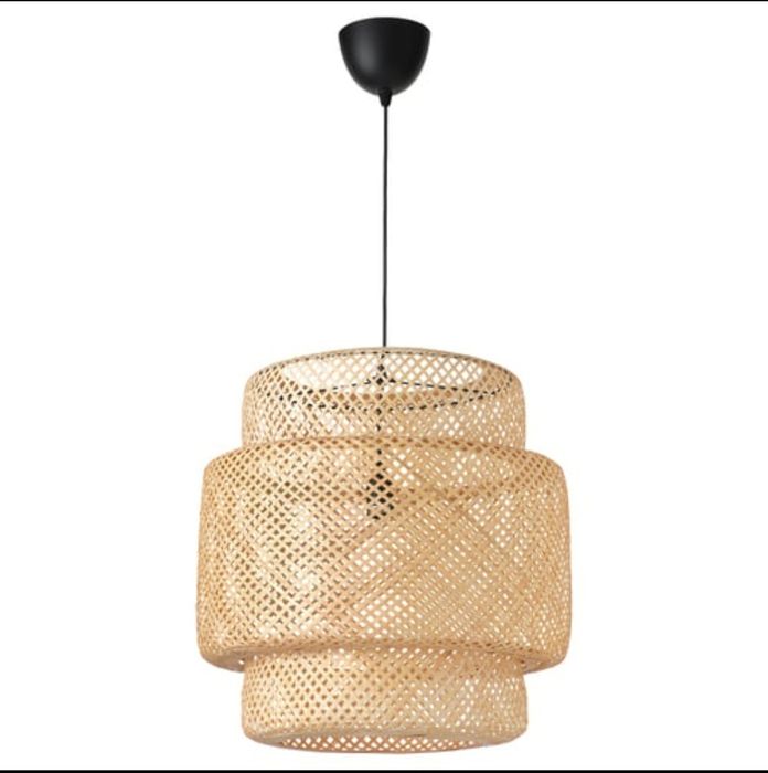 Candeeiro IKEA SINNERLIG Bambu, feito à mão, Ø50 cm
