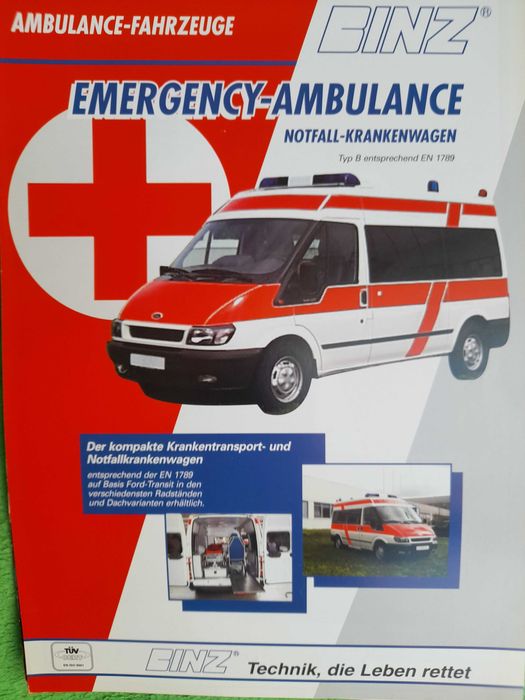 BINZ FORD Transit ambulans karetka pogotowia język niemiecki