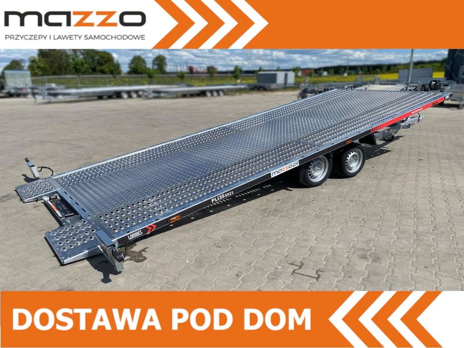 Lorries Dostawa laweta UCHYLNA GRAWITACYJNIE 550x201cm DMC3500kg wypełnienie z blachy alu  Dostawa laweta UCHYLNA GRAWITACYJNIE 550x201cm DMC3500kg wypełnienie z