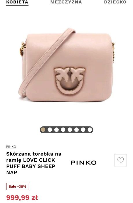 Pinko puff baby love nowa kolekcja skóra cielęca