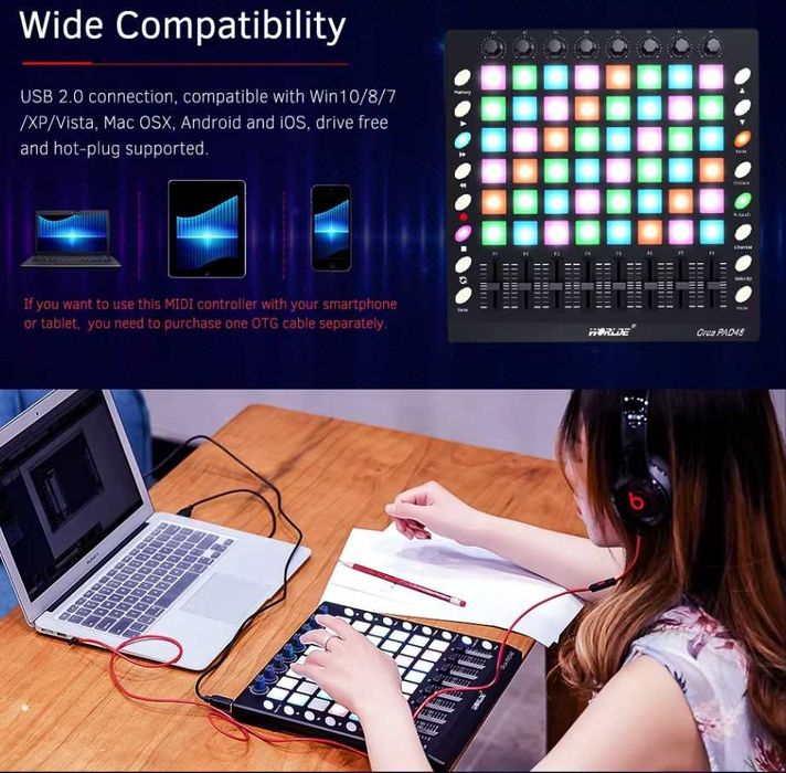 Pad Controller, PAD48, RGB, Novo