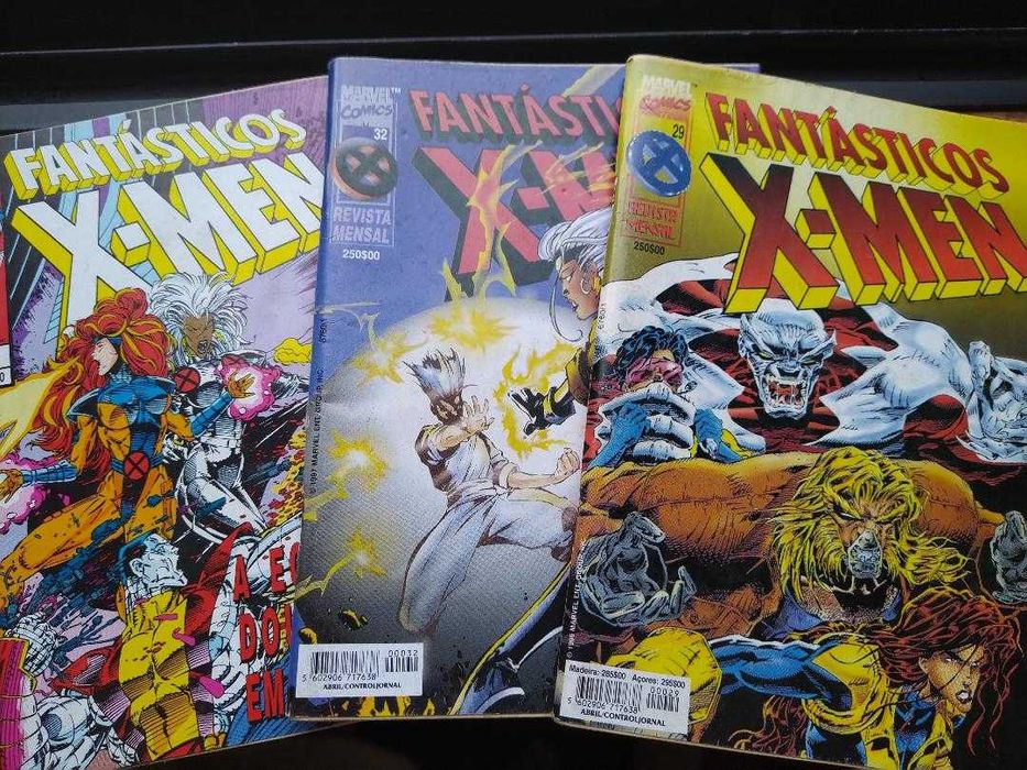 Revistas BD Fantásticos X-Men de 1995, 1996 e 1997