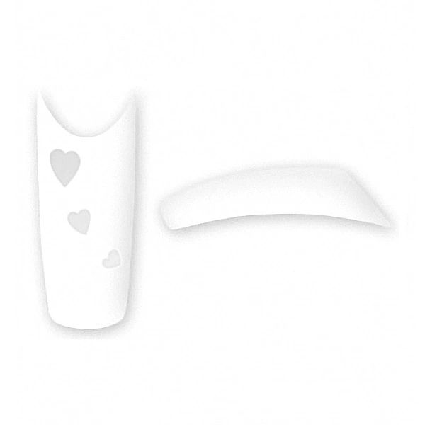 Tipsy French Fantasy bez kieszonki białe serca 50 szt. #7 / Bass Cosme