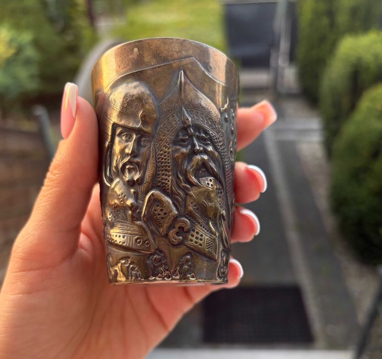 kubek rosja carska srebro próba 84