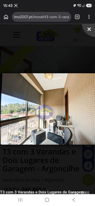 Apartamento t3 picoto
