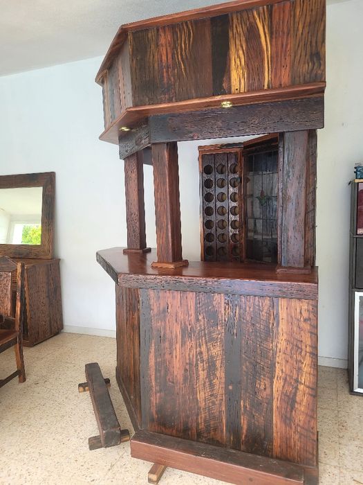 Bar rústico madeira maciça