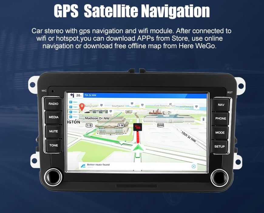 Radio Nawigacja Android 13 Vw,Golf,Seat,Polo,Passat,Tuareg
