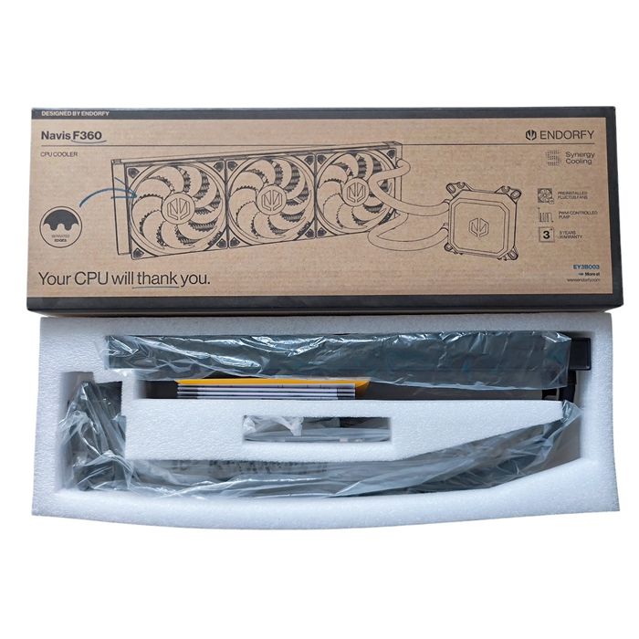 Chłodzenie AiO Endorfy Navis F360 bez wentylatorów