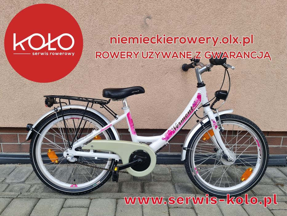 Rower dziecięcy dziewczęcy VERMONT koła 20 SHIMANO okazja rabat WYSYŁK