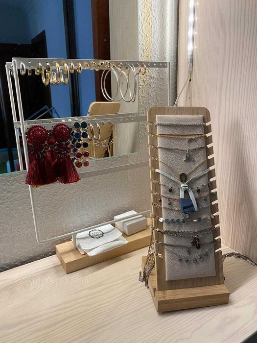 Duży stojak organizer do kolczyków biżuterii hand made