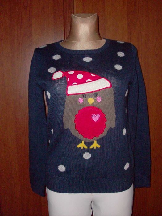 Sweter świąteczny R.S 36,38 granatowy