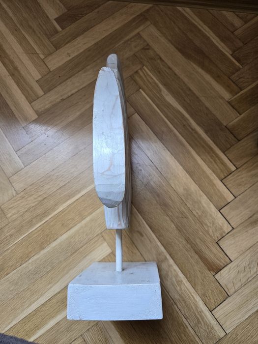 Ryba drewniana bielona