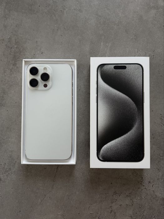 iPhone 15 Pro Max 256GB | Tytan Biały | 89% baterii