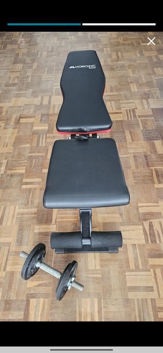Vendo conjunto de halteres + banco de musculação
