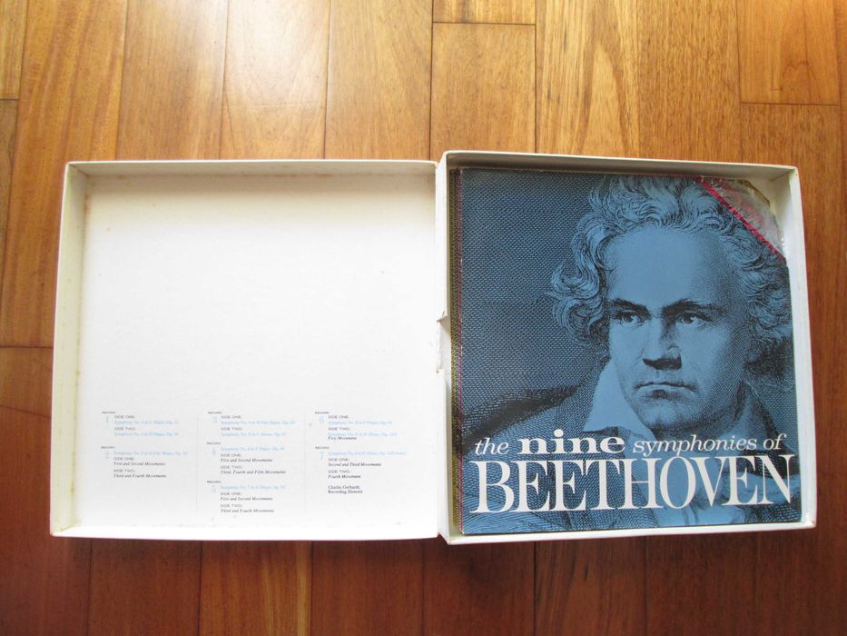 Caixa com 8 Discos Vinil LP Música Clássica - Beethoven