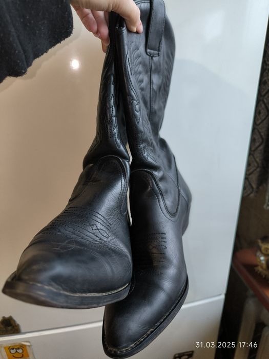 Мото чоботи шкіра козаки р 41 42
