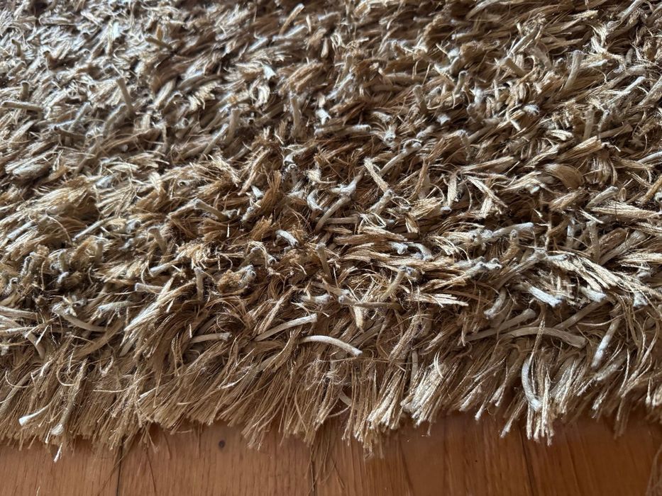 Tapete bege com pelos